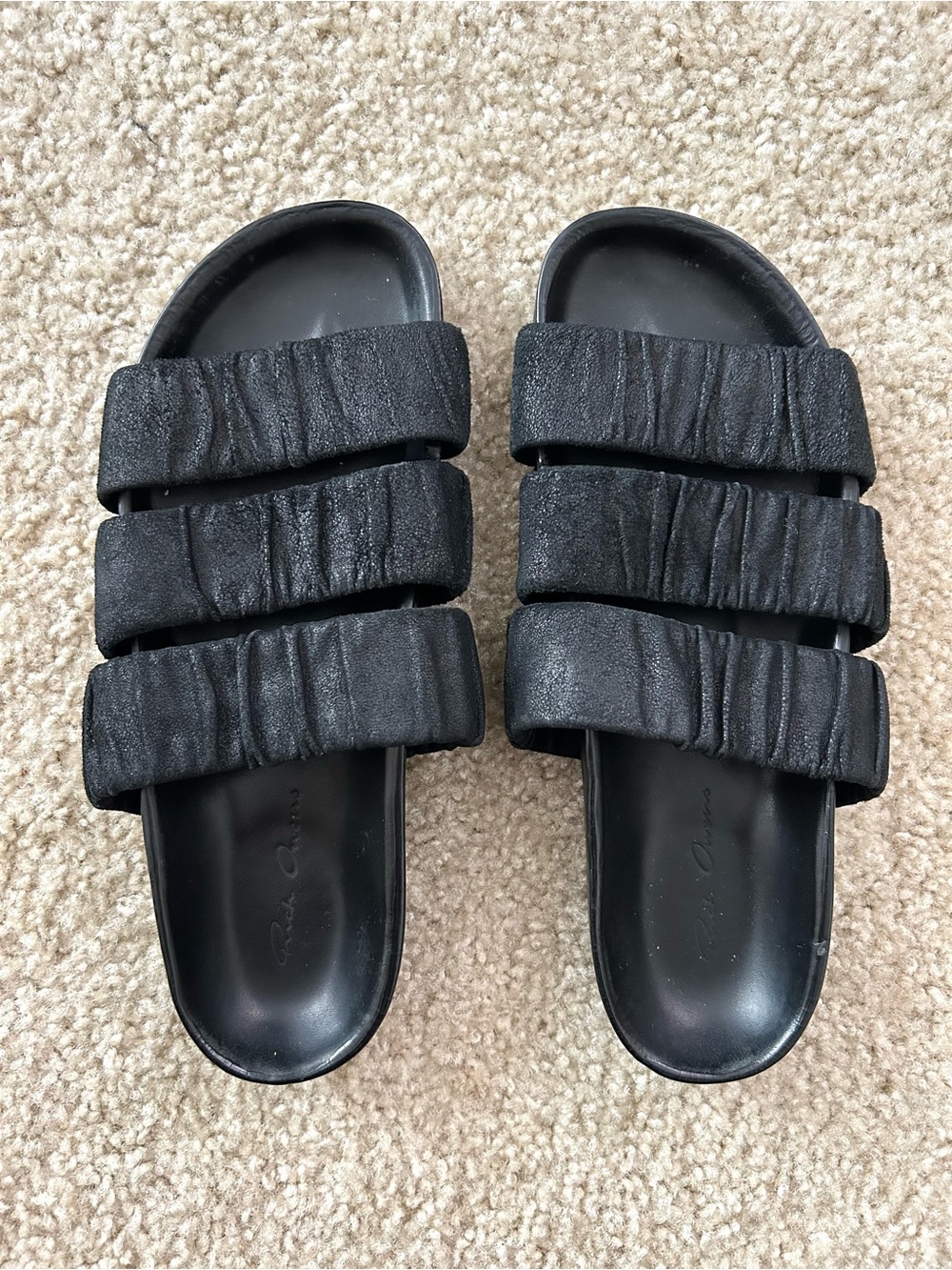 Rick Owens Faun SS15 Elasticized Granola Sandals Black